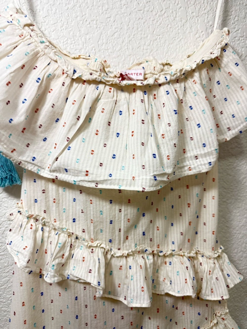 Red Carter Asmae Boho Ruffle Midi Dress From Anthropologie | Medium - Picture 9 of 16
